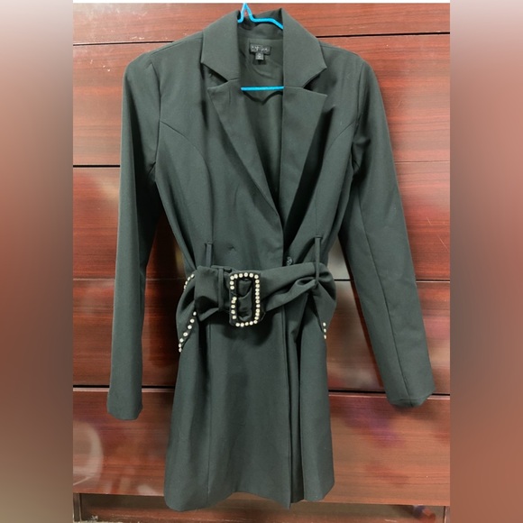 NBD Dresses & Skirts - NBD Elegant jacket dress with rhinestones on a belt. Size XS